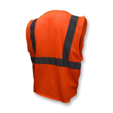 Radians Radians¬Æ SV2Z Economy Class 2 Mesh Safety Vest W/ Zipper, Hi-Vis Orange, L SV2ZOML